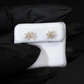 Moissanite 0.5ct Flower Stud Earrings 925 Sterling Silver Screw Back