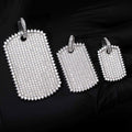 Moissanite Dog Tag Pendant – Iced Out 925 Sterling Silver Jewelry
