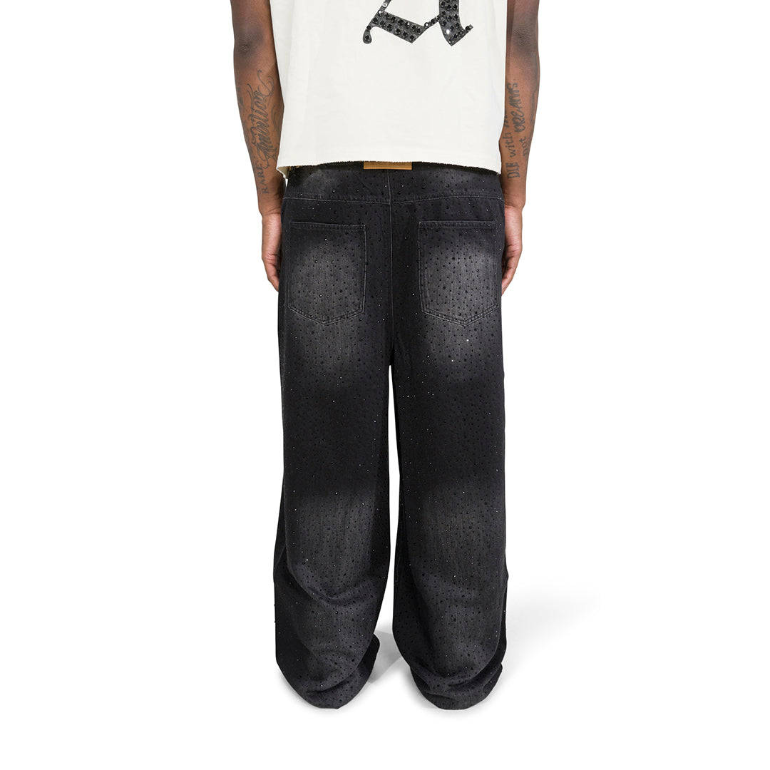 BLACK DIAMANTI BAGGY JEANS