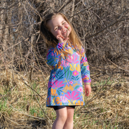 Meadow Blooms UPF 50 Kid's Sun Hoodie