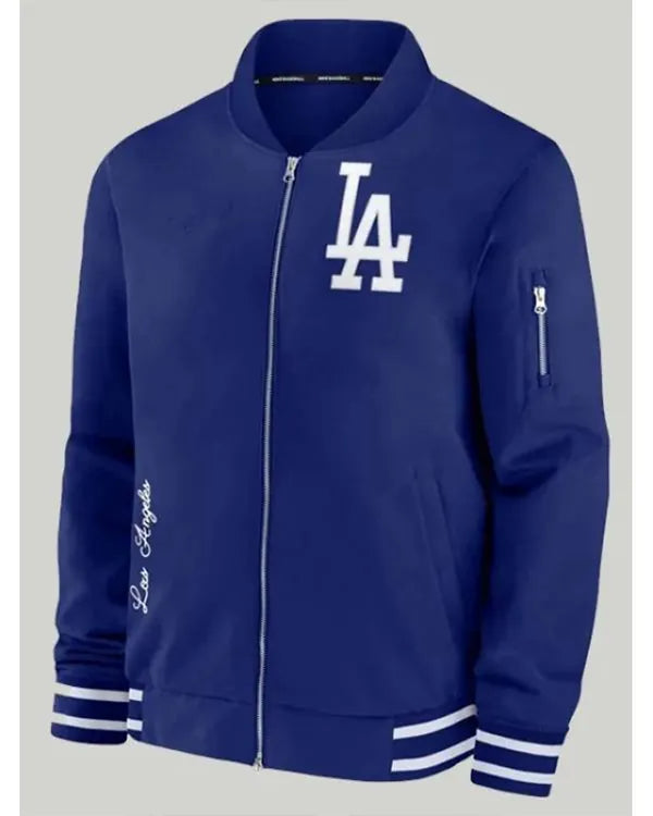 Dave Roberts LA Dodgers Blue Bomber Jacket