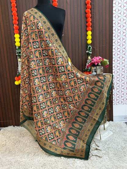 Ikkath print dupatta