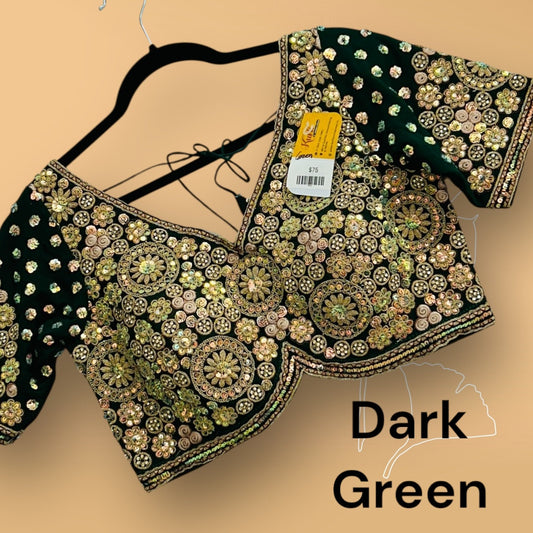 Heavy work blouse : Dark green