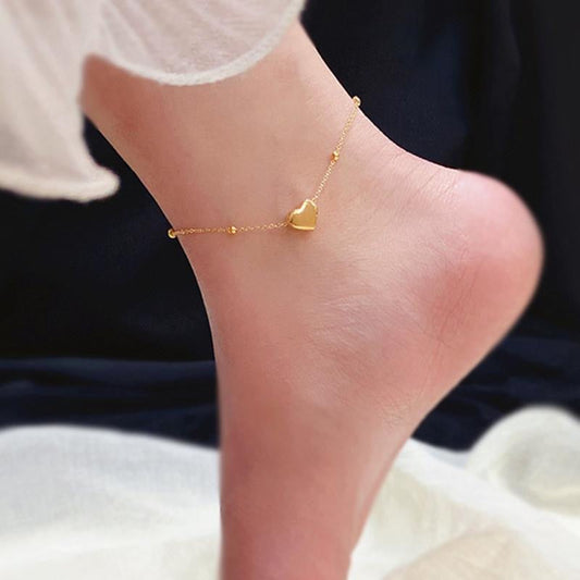 Golden Heart Anklet