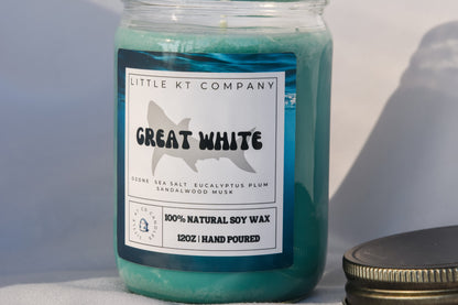 Great White Candle – Ocean Breeze & Sandalwood