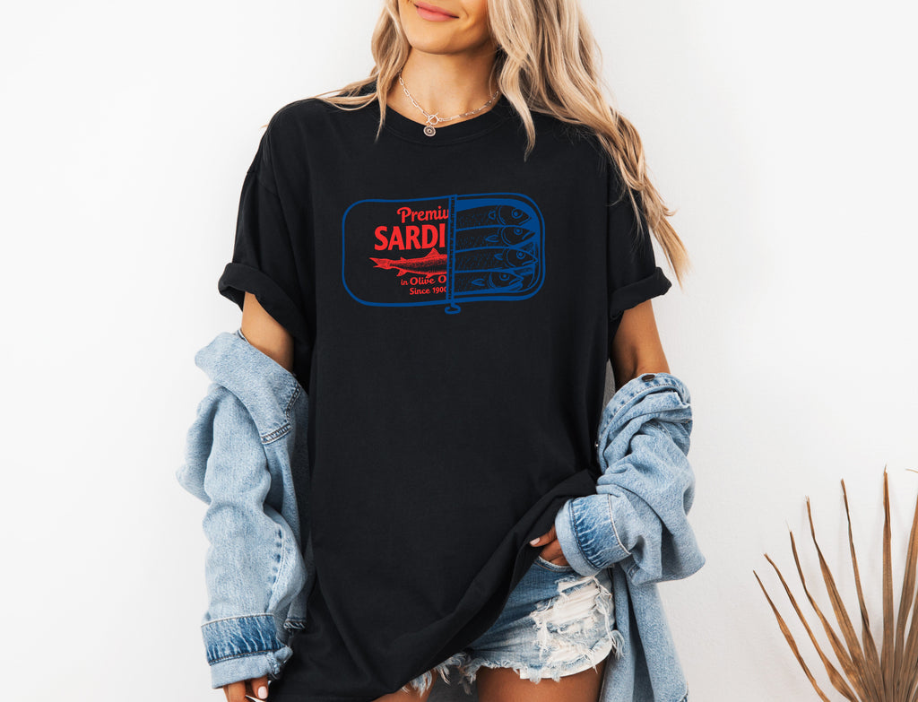 Sardines Salmon Fish Nature Camping Hiking Comfort Colors T Shirt (Can)