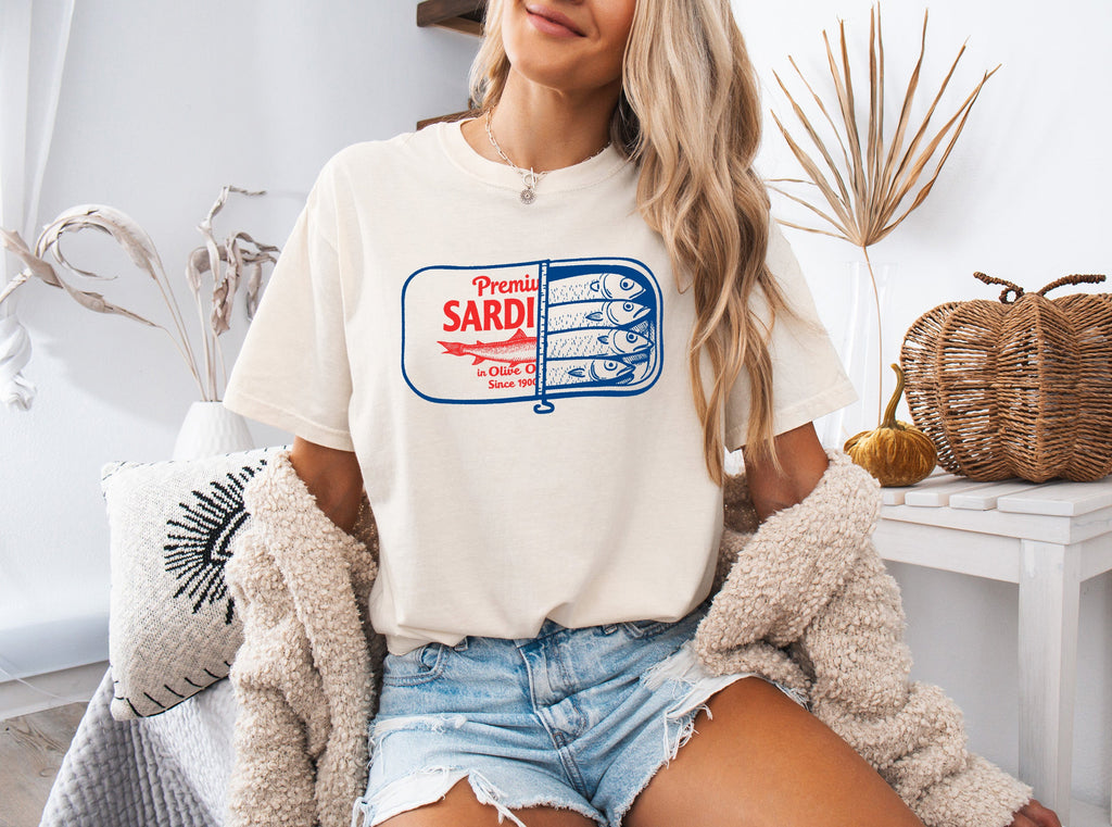 Sardines Salmon Fish Nature Camping Hiking Comfort Colors T Shirt (Can)