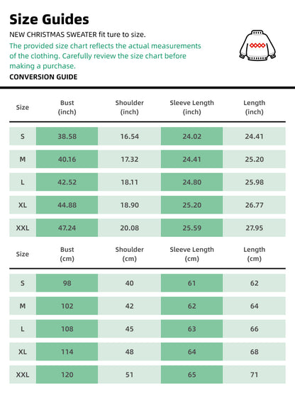 Gingerbread Pattern Long Sleeve Pullover Casual Ugly Christmas Sweater | NCS