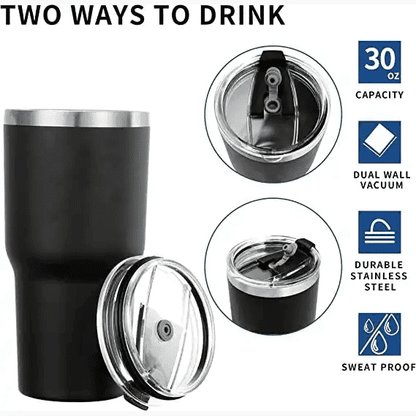 30oz Stainless Steel Tumblers – Insulated Travel Mug with Lid