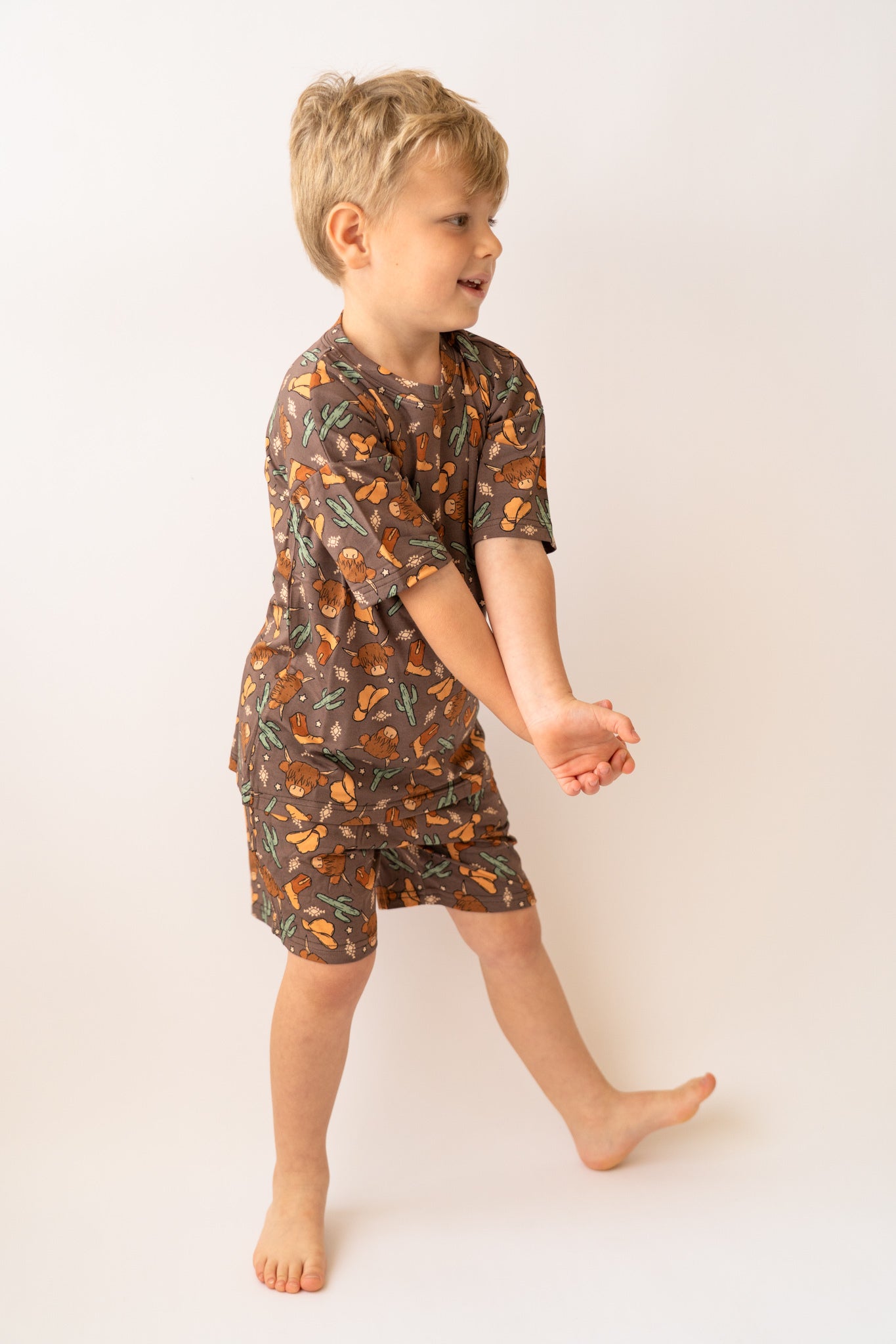 Highland Cow Boys Casual Set