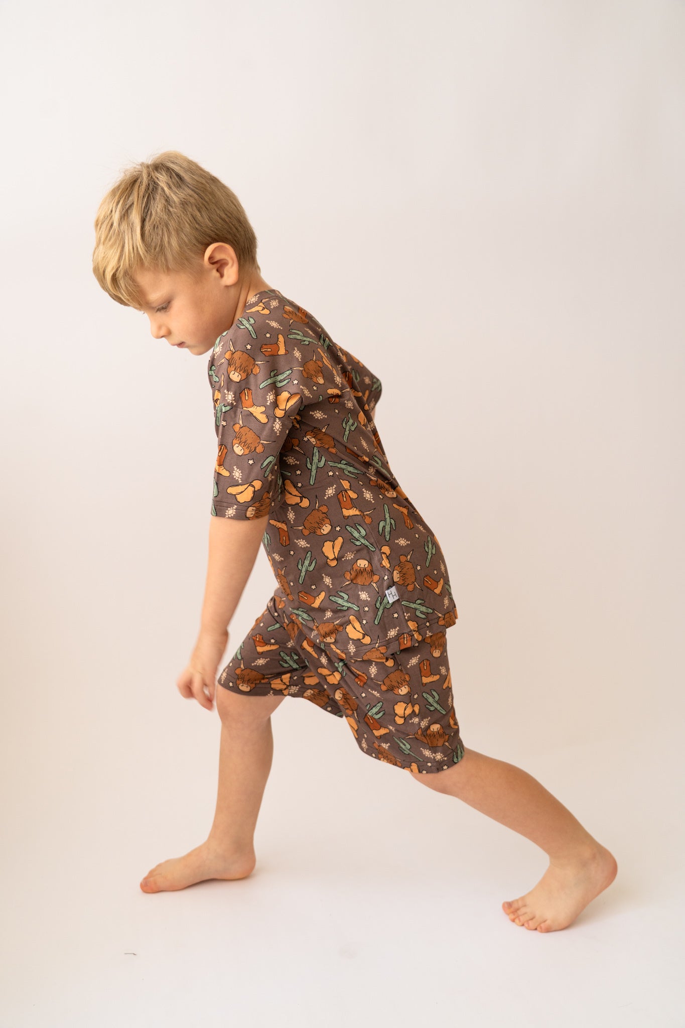 Highland Cow Boys Casual Set