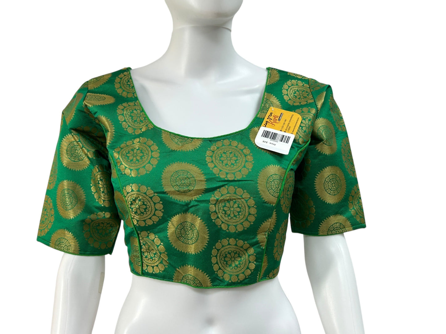 Green : Silk readymade blouse