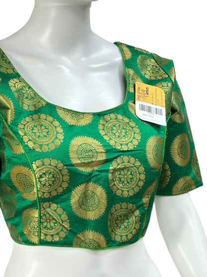 Green : Silk readymade blouse