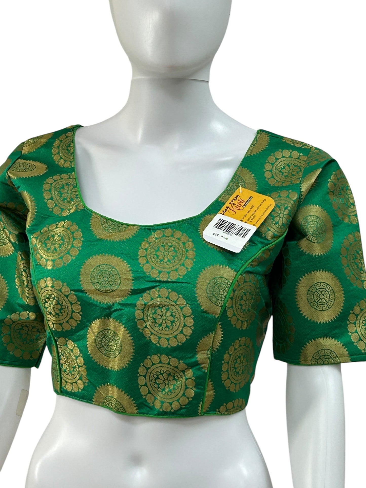 Green : Silk readymade blouse