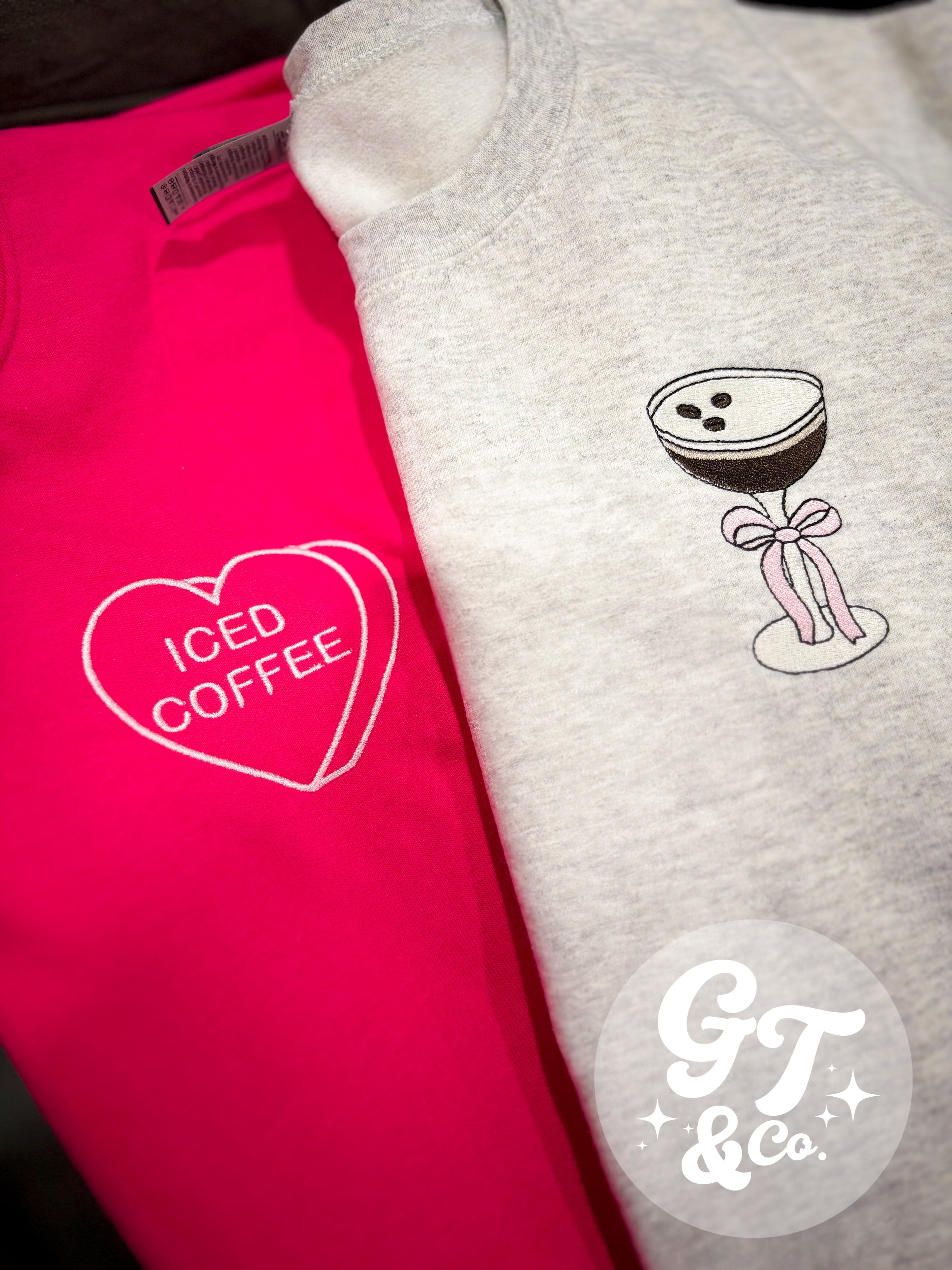 Espresso Martini Embroidered Crewneck *MADE TO ORDER 10-15 BIZ DAYS*