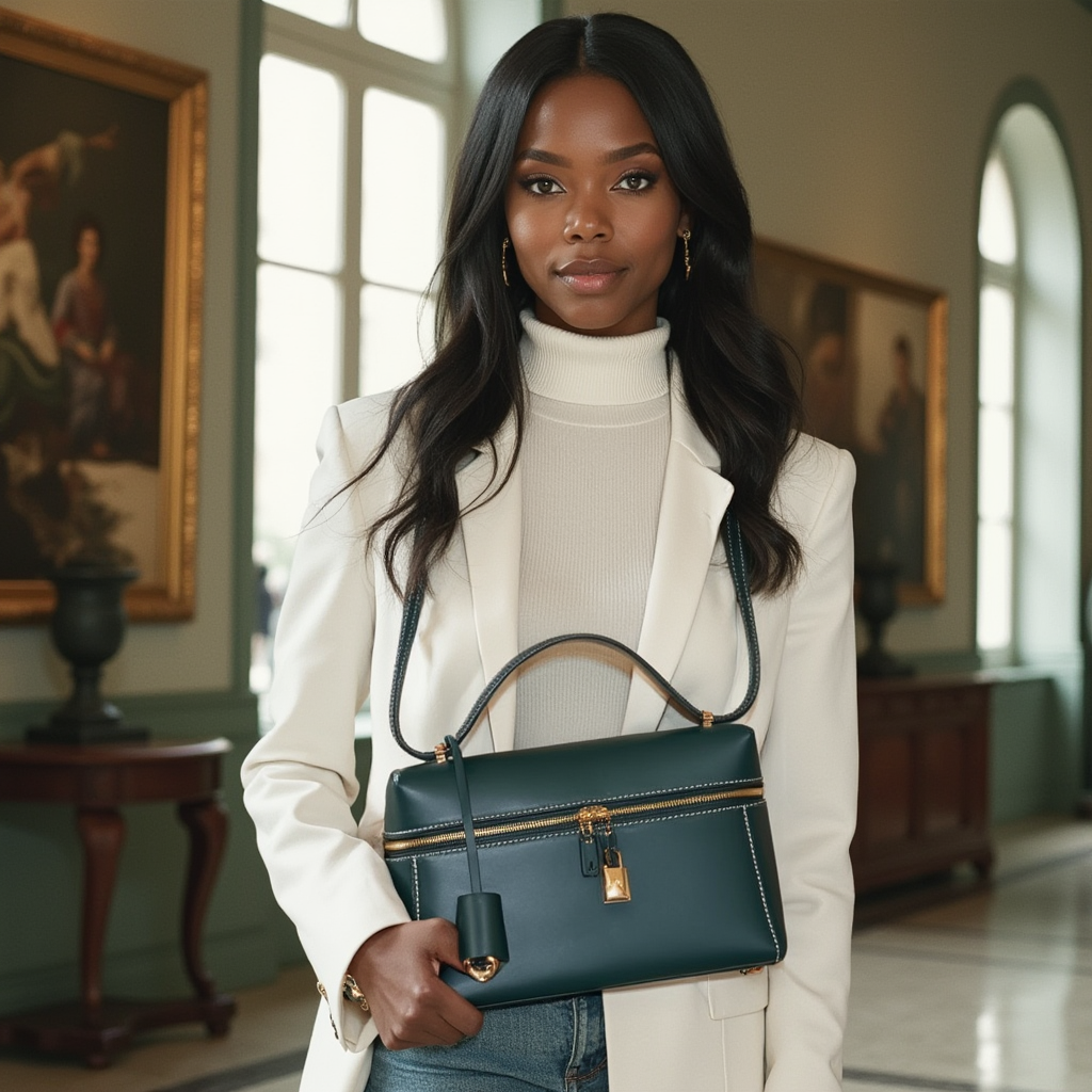 THE ZELMA LEATHER BAULETTO BAG