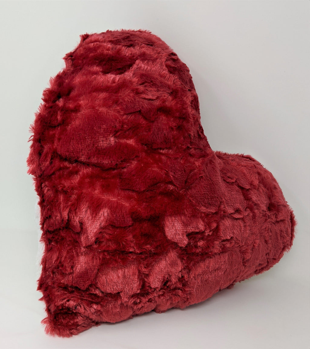 DaDa Bedding Luxury Romantic Valentine Heart Shaped Red Throw Pillow - 16” x 14”