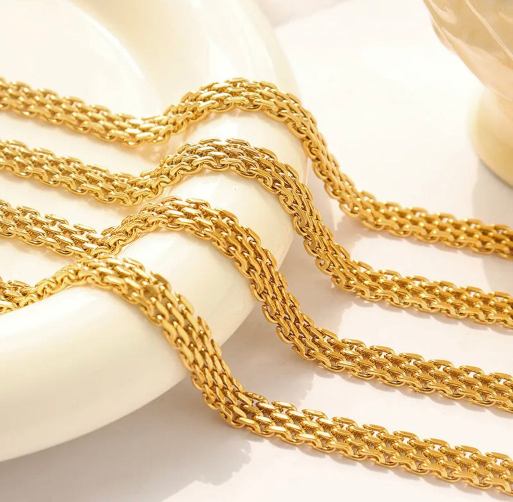 Golden Weave Link Bracelet