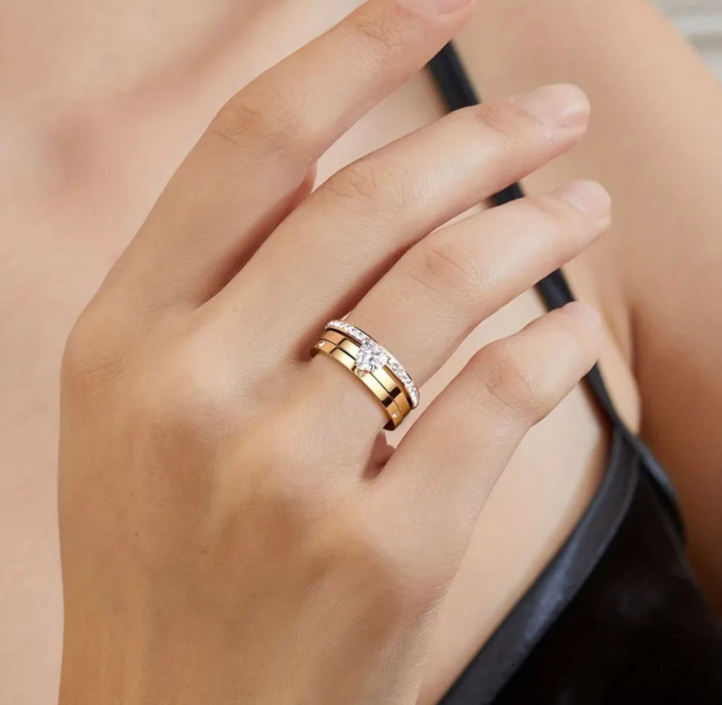 Heart Ring Stack