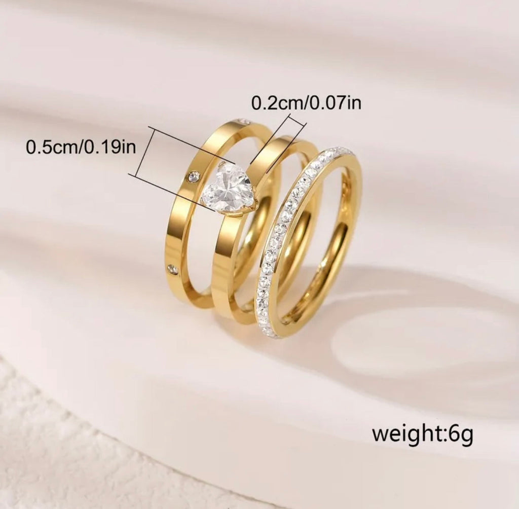 Heart Ring Stack