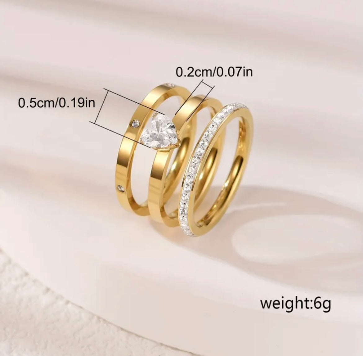 Heart Ring Stack
