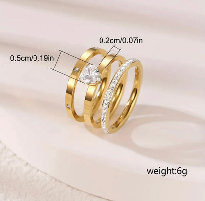 Heart Ring Stack