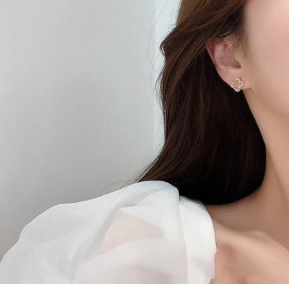 Diamond Clover Earrings