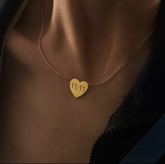 11:11 Heart Necklace