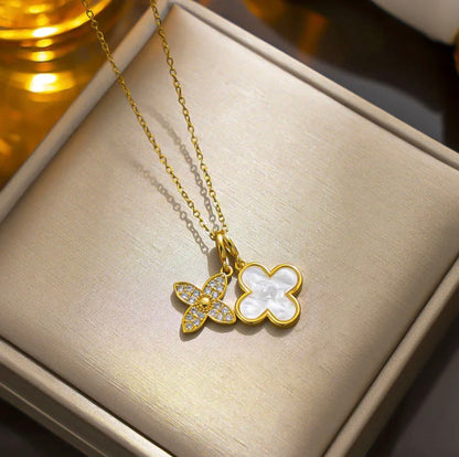 Clover Flower Necklace - Love. Luck. Hope & Faith