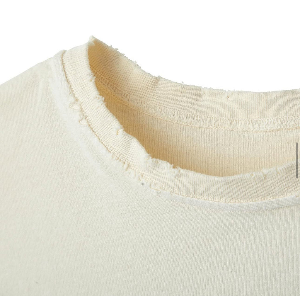 CREAM MONALISA TEE