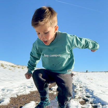 Kid's Organic Pullover in Teal