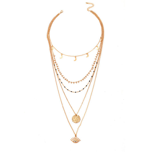 Celestial Layered Eye Necklace