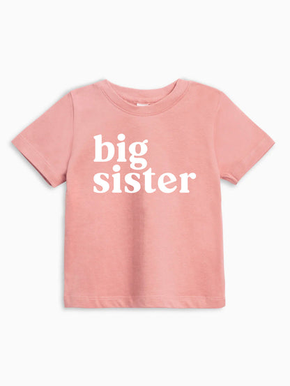 Big Sister Organic Cotton Baby And Kids Tee (serif)