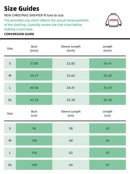 Oversized Christmas Reindeer Jacquard Knit Sweater | NCS