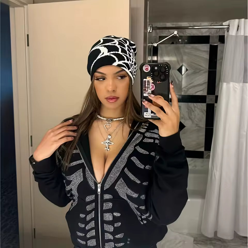 Spider Webbed Beanie