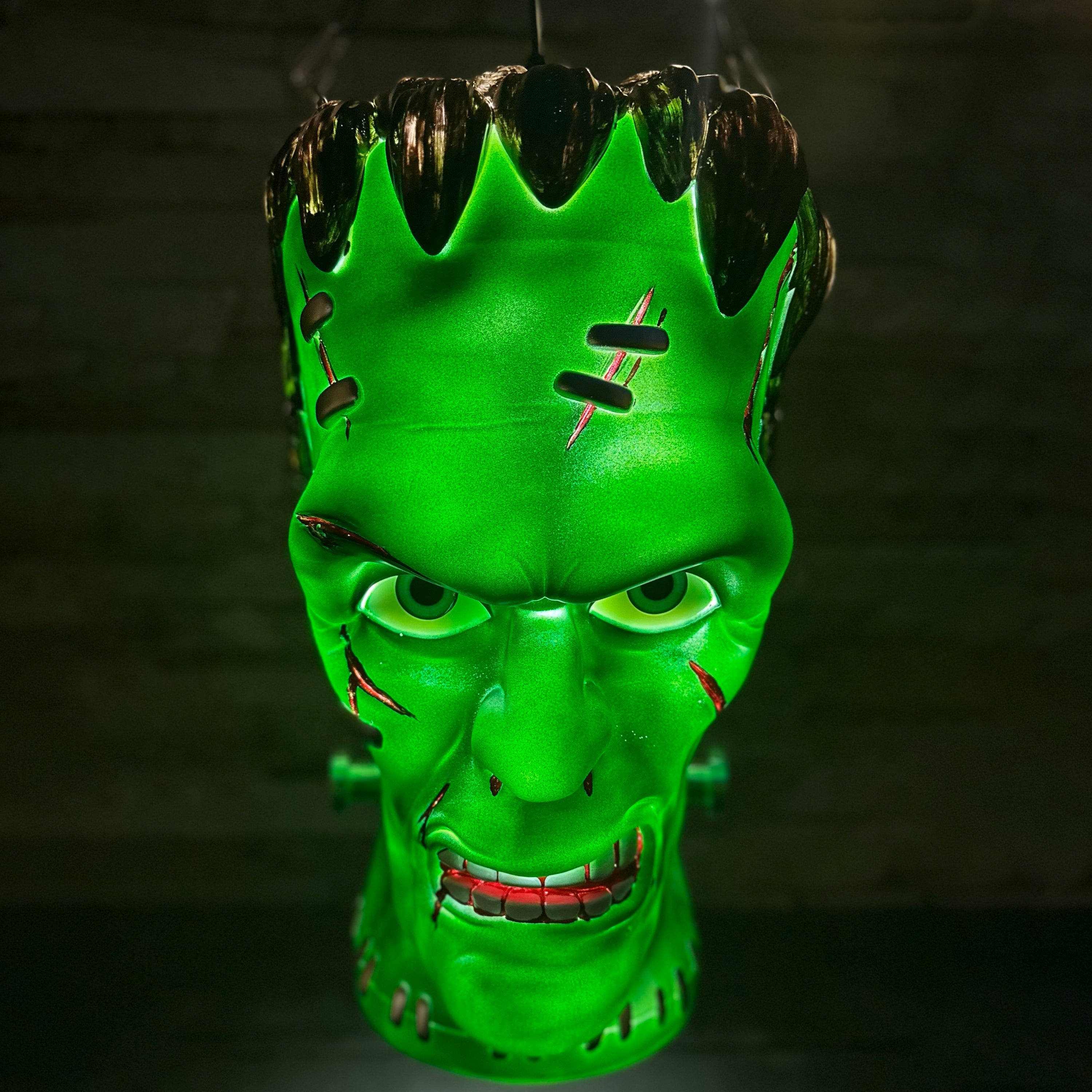 Giant Frankenstein Monster Pendant Lantern Prop 20-Inch-Tall Waterproof Outdoor Halloween Decoration