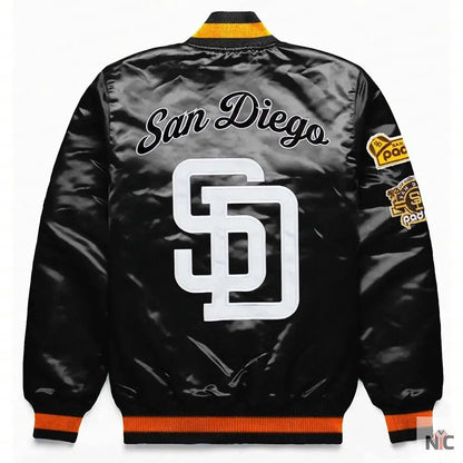 San Diego Padres Exclusive Black Satin Jacket
