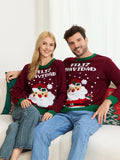 Santa Claus Pattern Colorblock Knit Sweater | NCS