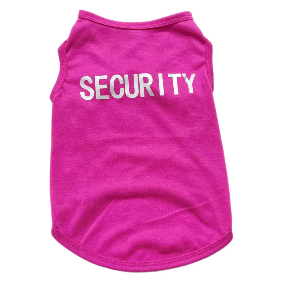 Security Clothing for Dogs Summer Pet T-shirt Costume
