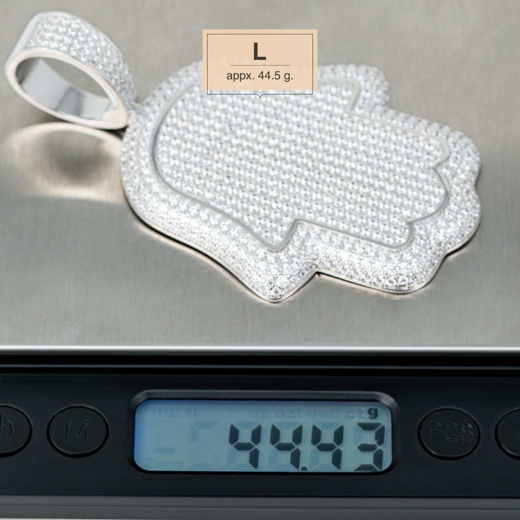 Hand Of God Hamsa Pendant 925 Sterling Silver