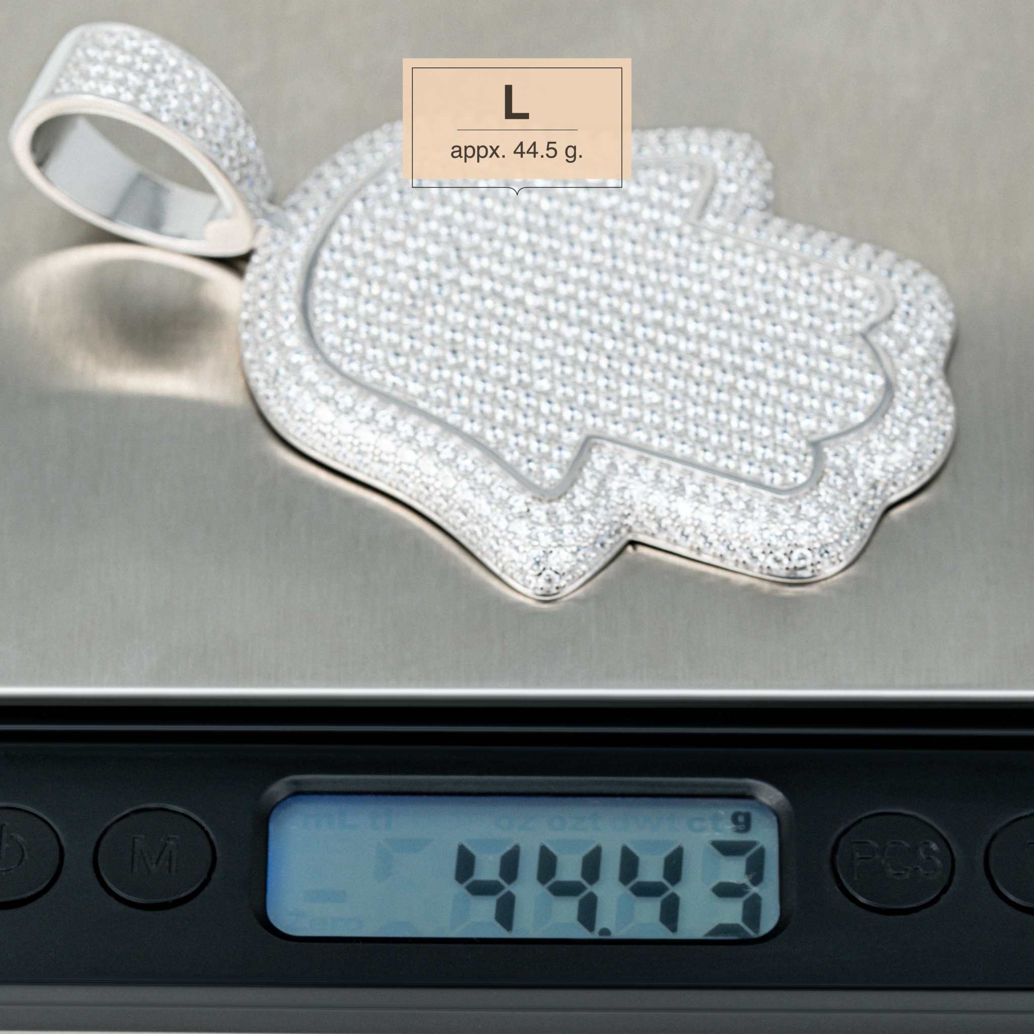 Hand Of God Hamsa Pendant 925 Sterling Silver