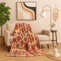 DaDa Bedding Southwestern Havana Geometric Soft Plush Fleece Flannel Throw Blanket (XY1012)