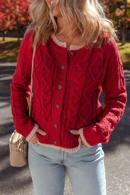 Kennedy Cable Knit Buttoned Cardigan
