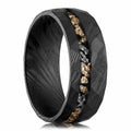Damascus Meteorite & Crushed Gold Ring