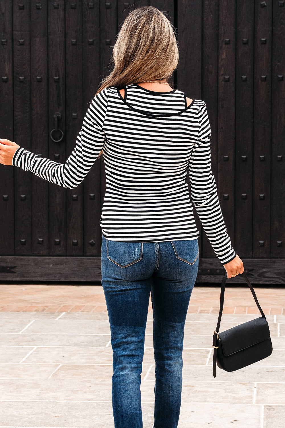 Remi Stripe Double-layer Long Sleeve Top