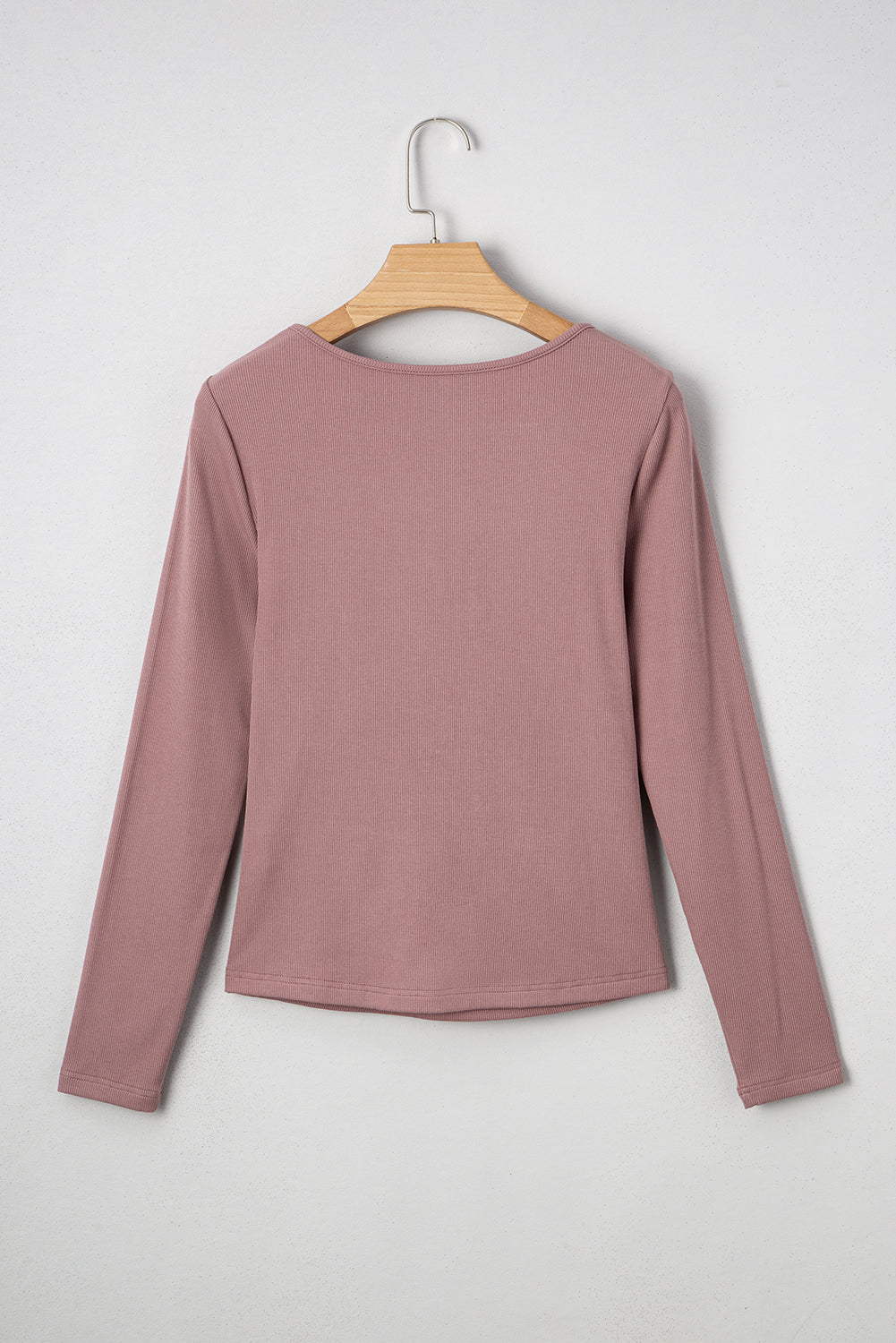 Cora Square Neck Ribbed Fit Long Sleeve Top