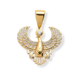 Horus God of Egypt Falcon Bird Moissanite 925 Sterling Silver Pendant