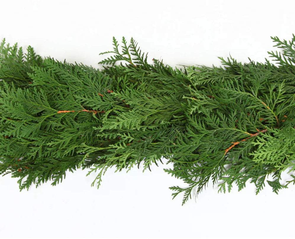 Fresh Mixed Cedar Pine Garland 15 Ft