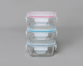 Mini Glass Container Set - Rectangular (Vanilla)