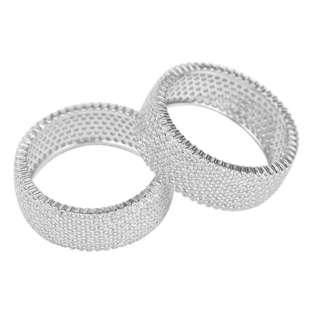 Eternity Band - 925 Sterling Silver Iced Hip Hop Men's Ring